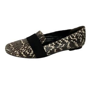 Pour La Victoire Women's Zarine Snakeskin Leather Loafers Size 7.5